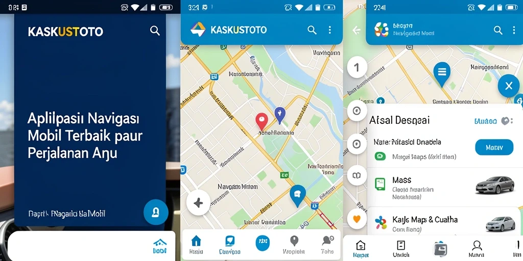 Antarmuka KASKUSTOTO yang mudah digunakan untuk navigasi mobil.