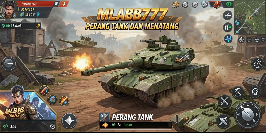 Tampilan antarmuka <strong>MLBB777</strong> yang menarik dan fungsional dalam permainan Perang Tank.