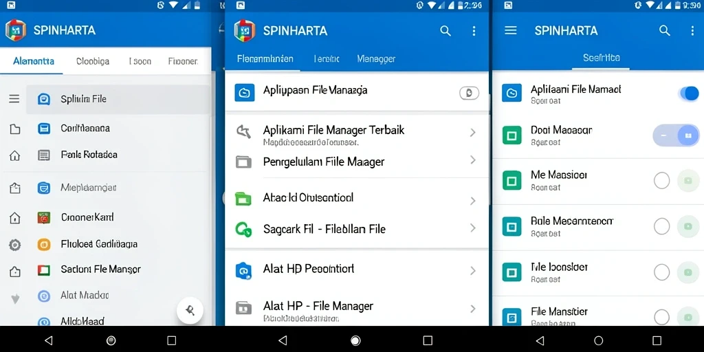 Antarmuka SPINHARTA yang sederhana dan fungsional untuk pengelolaan file.