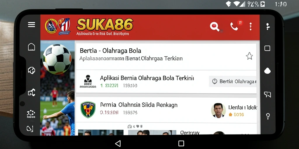 Tampilan antarmuka SUKA86 yang informatif dan menarik untuk berita Olahraga Bola.